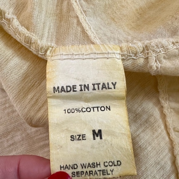 7 Agosto 100% Cotton Yellow Eyelet Hem Sleeveless High Low Maxi Dress size M - Picture 16 of 17